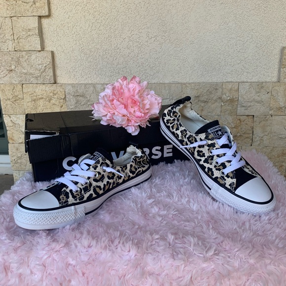Leopard/cheetah print converse! Brand new never worn! Comfort cushion! - Picture 2 of 5